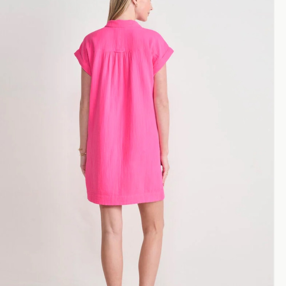 Vineyard Vines Margo Double Gauze Shirtdress Sz Small - Picture 2 of 10